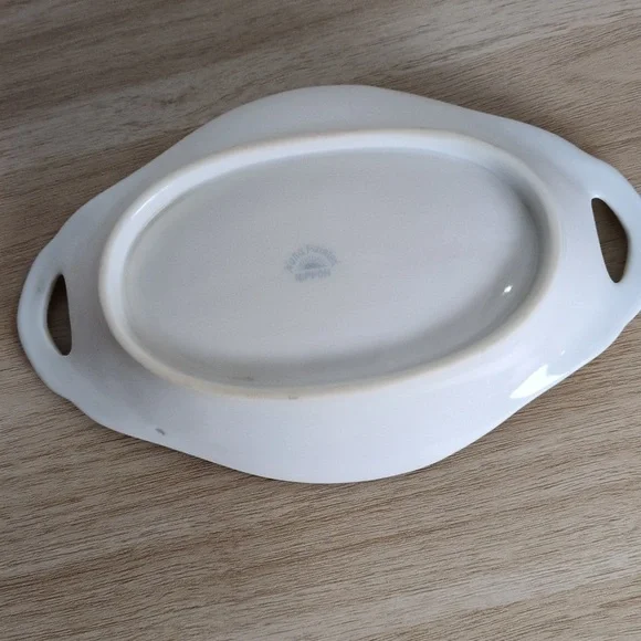 Nippon hand-painted floral oblong trinket bowl with Gold Accents - Picture 4 of 5